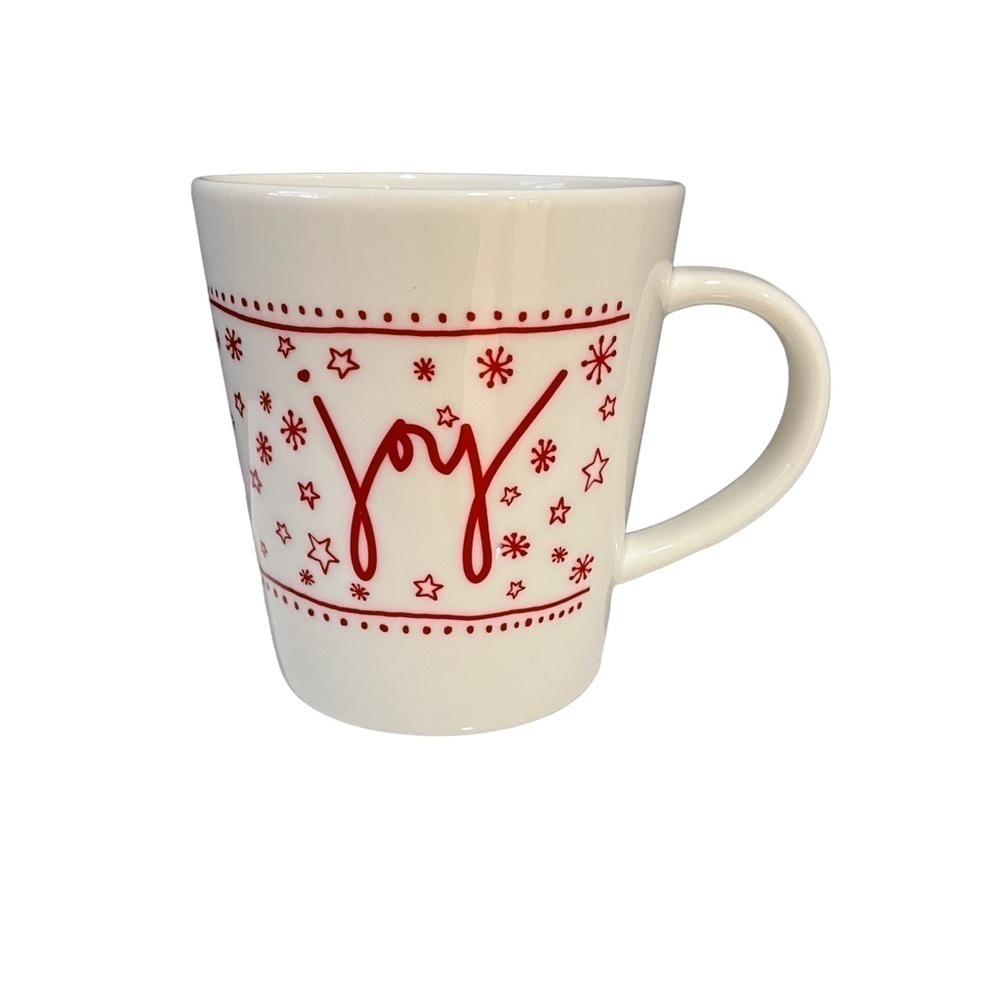 Royal Doulton with Ellen DeGeneres set of four white and red holiday drink mugs - Picture 11 of 15
